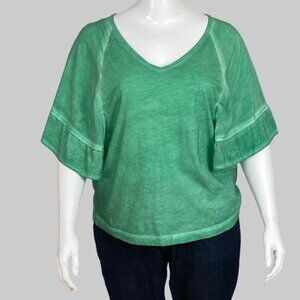 Tribal Jeans T-shirt with flared sleeves